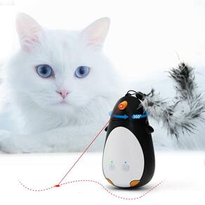 Brinquedo a laser Cat Ficuswin, com rotação automática de 360°, recarregável