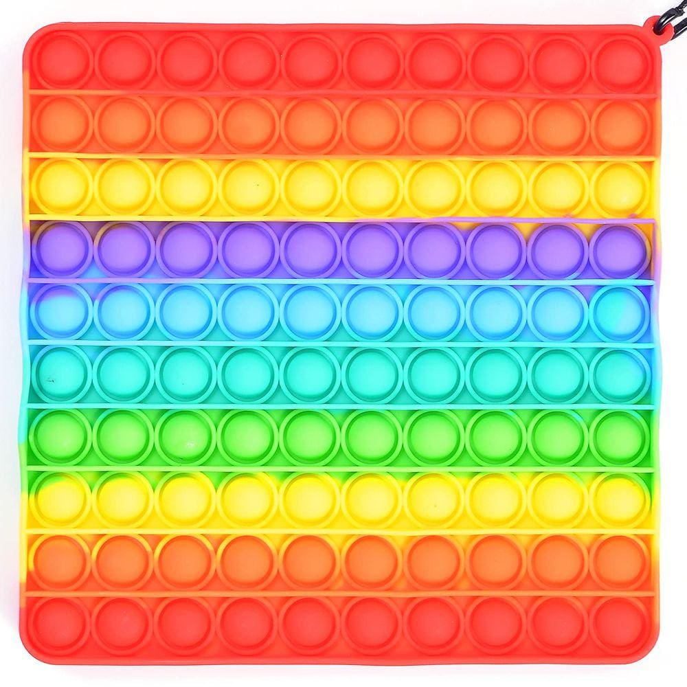 Brinquedo sensorial Push Pop Bubble Fidget QCQHDU, tamanho grande, 100 bolhas
