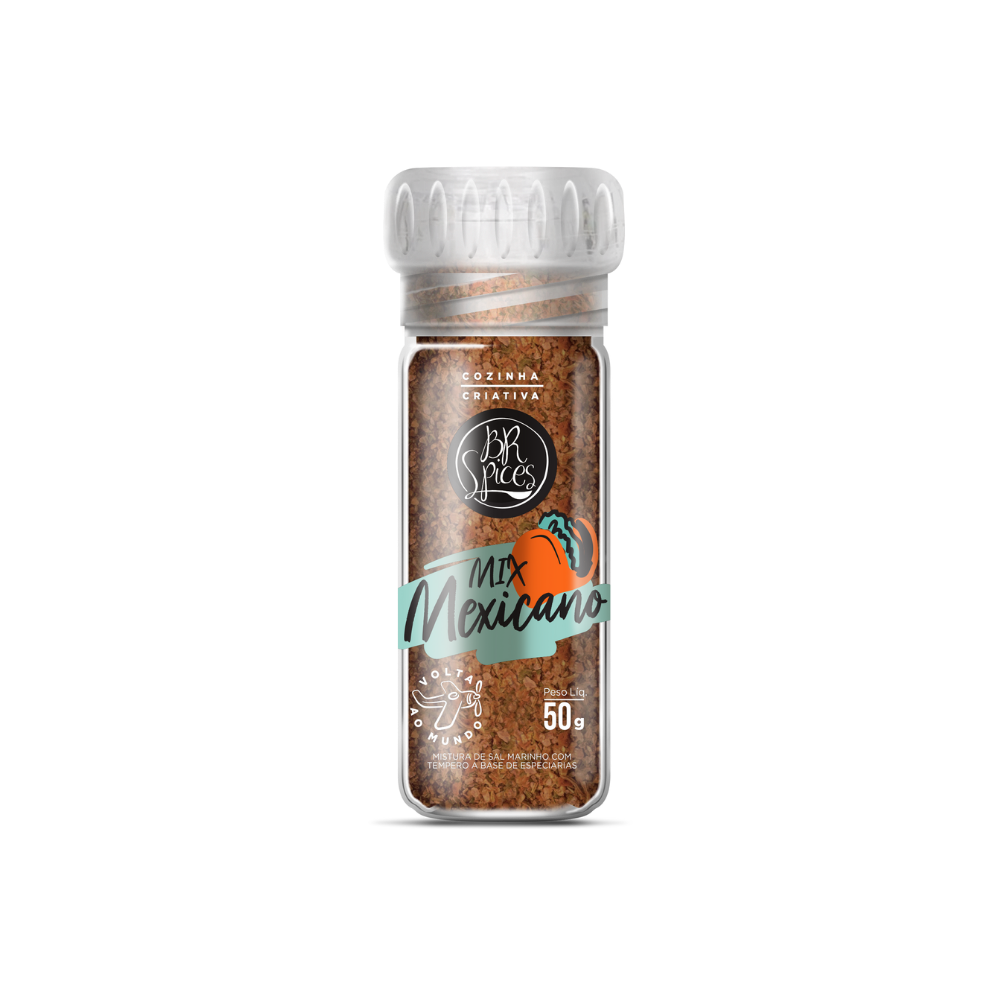 Moedor de Tempero Mix Mexicano BR Spices 50g