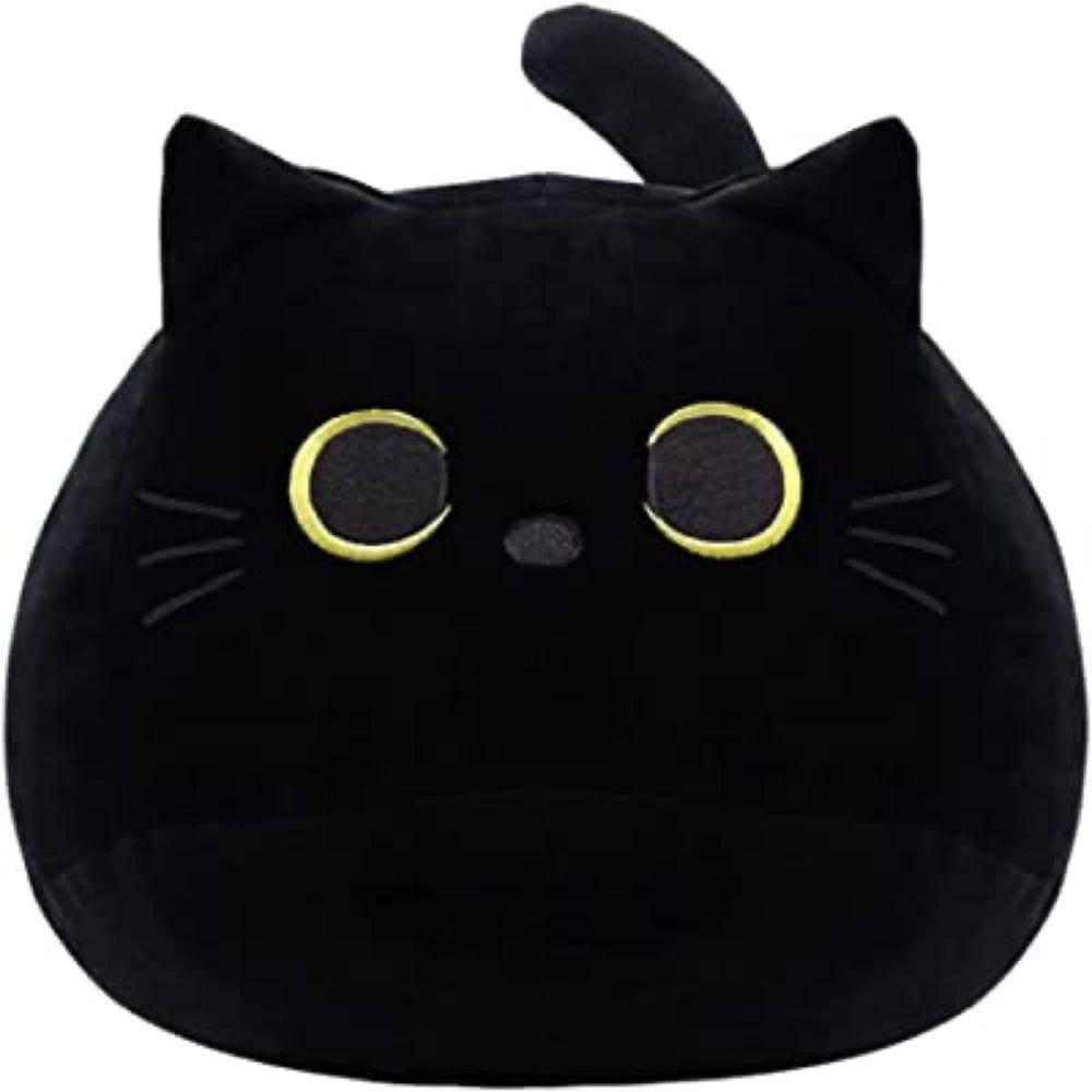 Brinquedo de pelúcia WeBingo Black Cat 40 cm com travesseiro de 1,3 kg para crianças