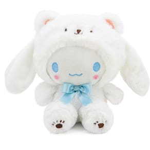 Brinquedo de pelúcia COAQAC Kawaii Cartoon White Bear Crossdressing