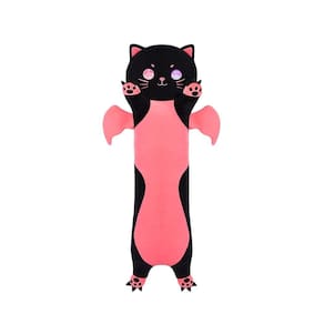Almofada de pelúcia AIXINI Long Cat Black Stuff Bicho para crianças