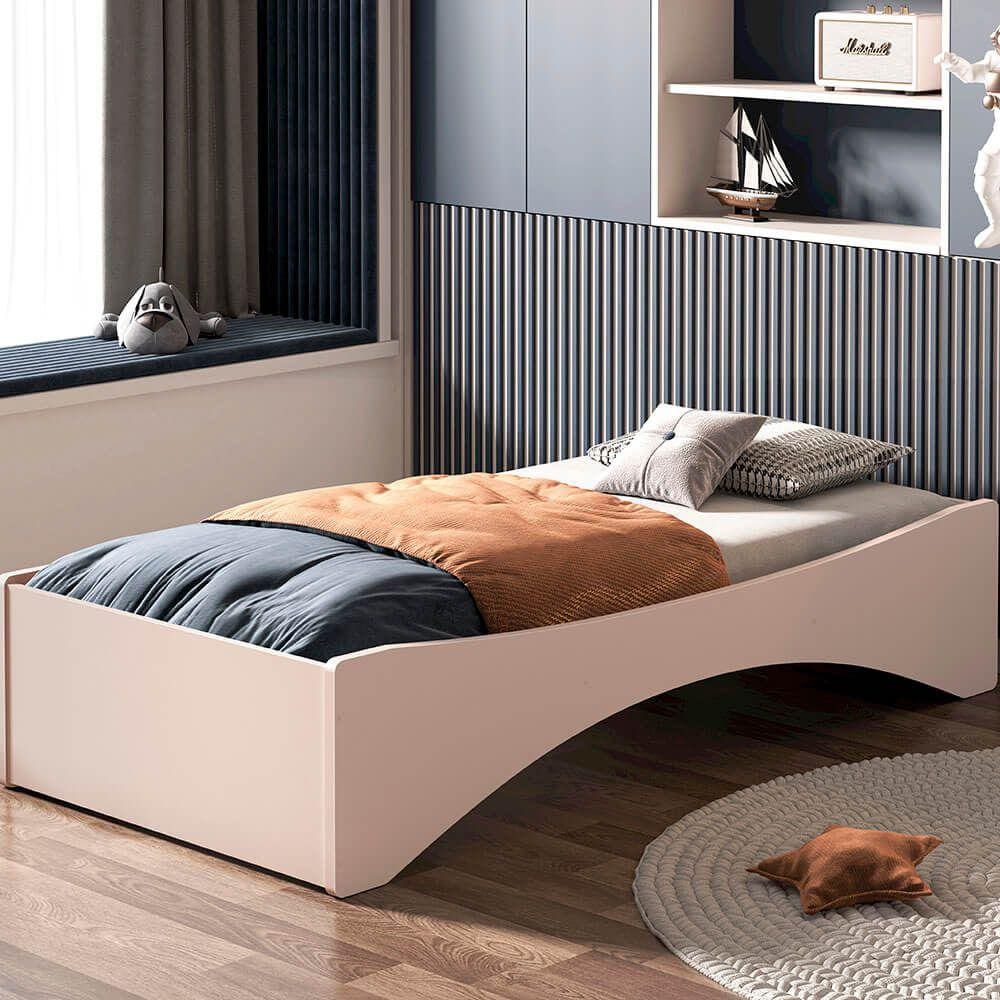 Cama Evolutiva 2 em 1 Luna - Rosa Fosco