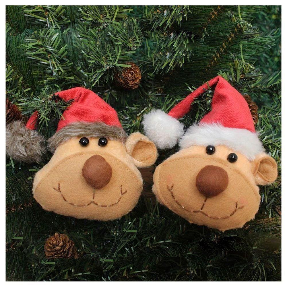 Enfeite Pendente Para árvore De Natal Ursinho 15cm 12 Unidades