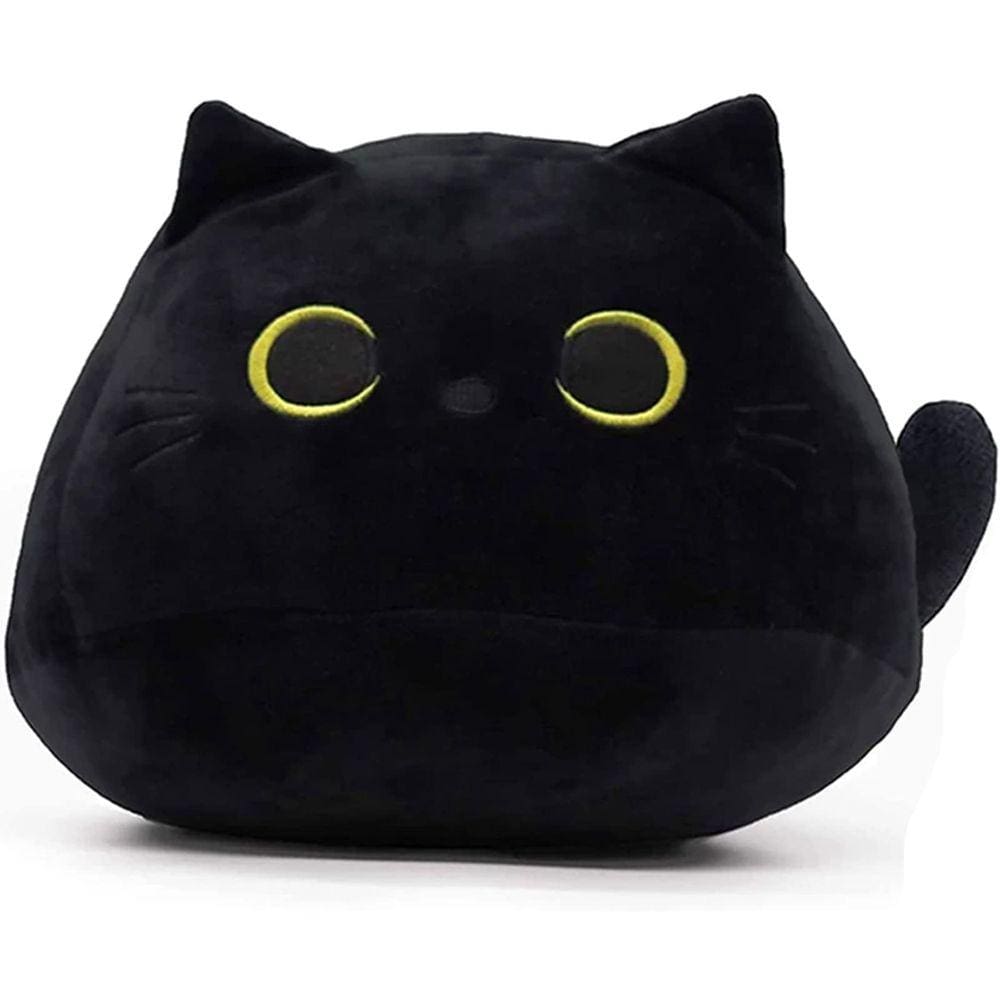 Almofada de brinquedo de pelúcia Yoruii Black Cat 55 cm para presente de dia dos namorados
