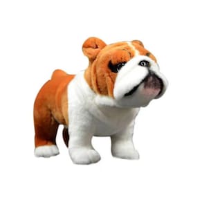 Brinquedo de pelúcia FRANKIEZHOU Lifelike Bulldog Stuffed Animal 30cm