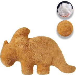 Almofada voiv Dino Nugget Triceratops com pelúcia de nugget de frango