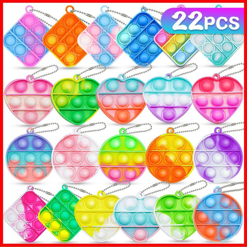 Party Favors Toddler Toys Mini Pop Keychain Fidget Sensory T