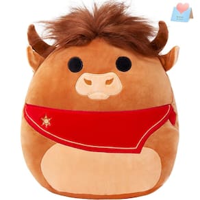 Almofada de pelúcia BSTAOFY Scottish Highland Cow Cowboy Yak 33cm