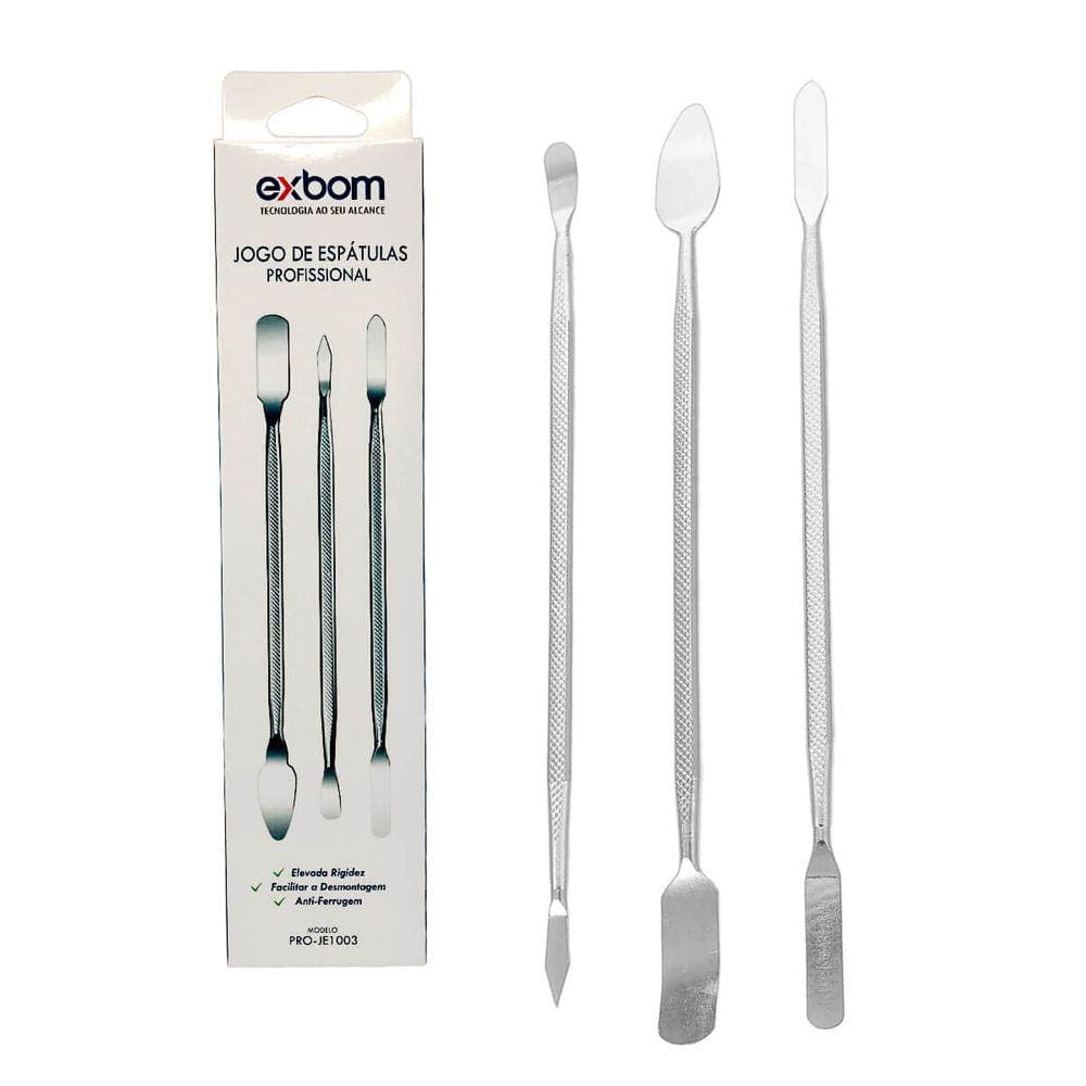 Kit 3 Espatulas de Metal Para Manutenção Assitencia Tecnica
