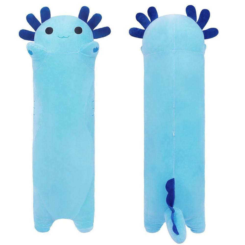 Almofada de pelúcia Yeqivo Long Axolotl para animais de pelúcia 50 cm azul
