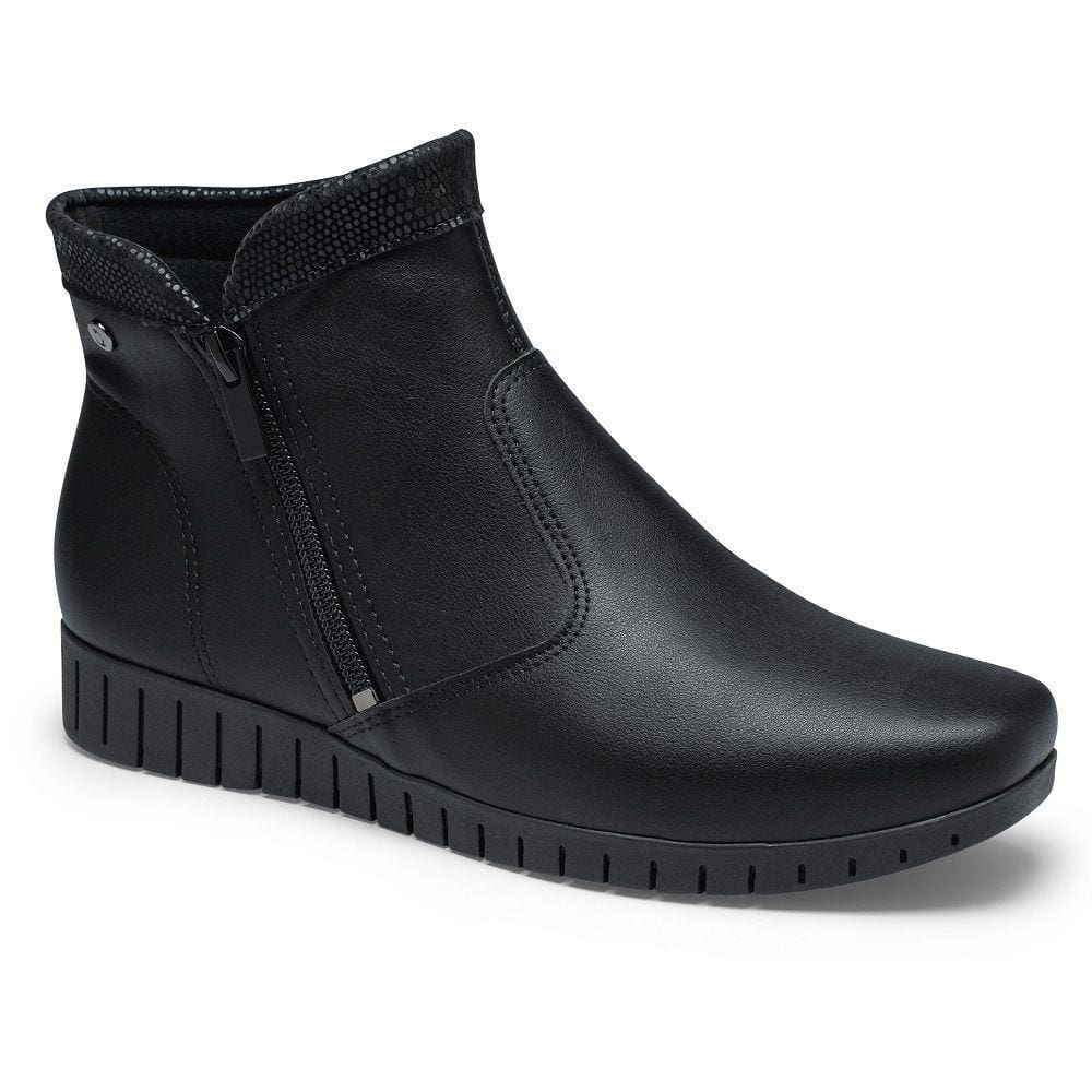 Bota Cano Curto Rasteira Campesi L9962 Feminina - Preta