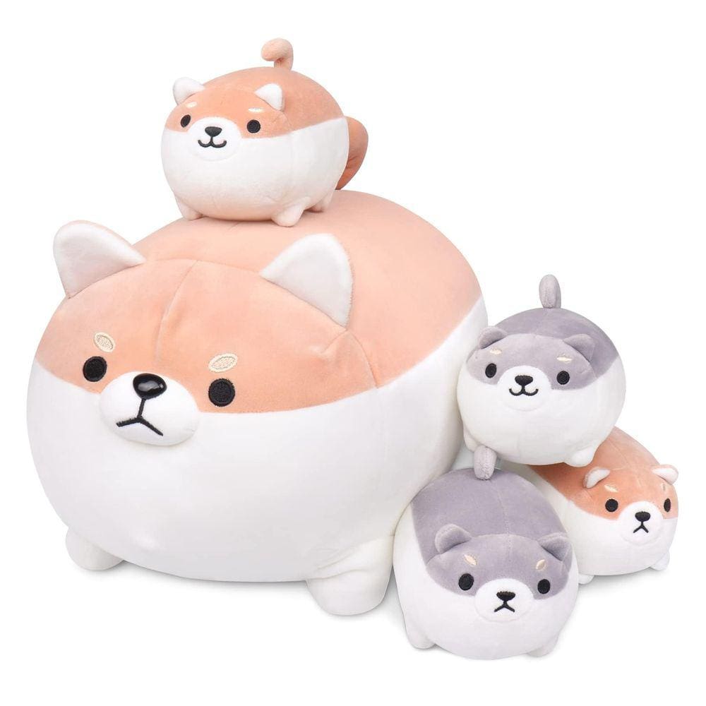 Brinquedo de pelúcia, início auspicioso, família Shiba Inu Corgi x5