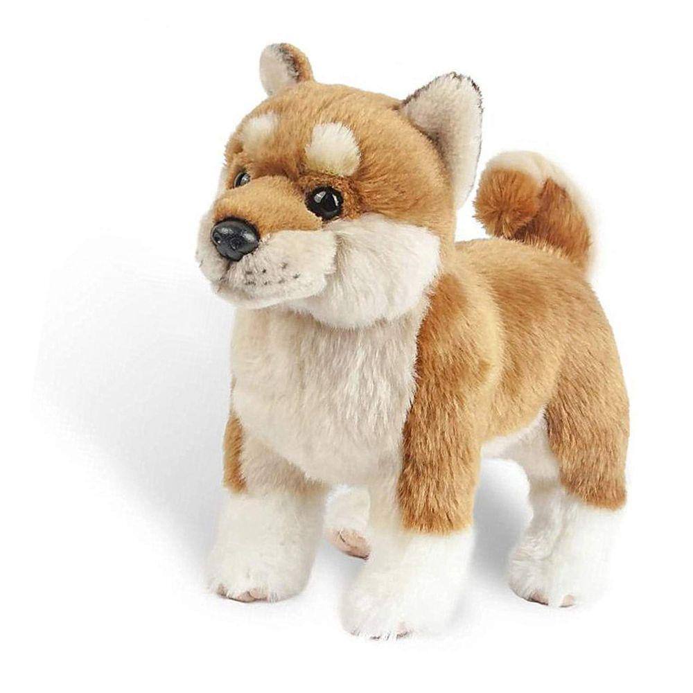 Almofada de pelúcia TAMMYFLYFLY Shiba Inu Corgi 30 cm marrom