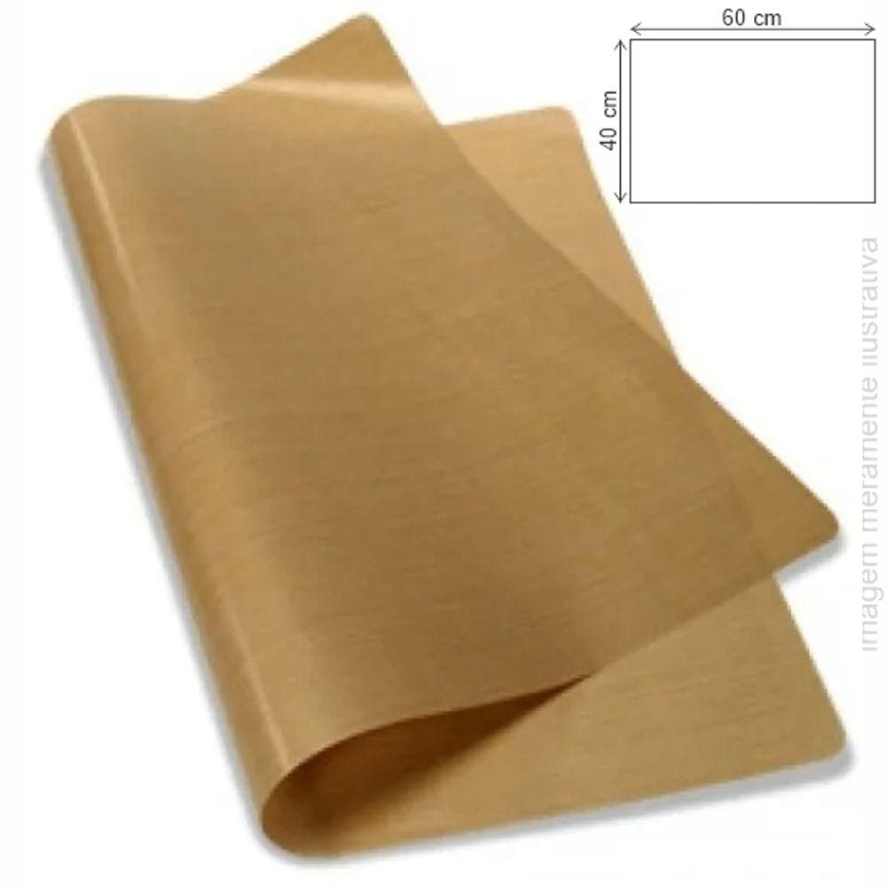 Folha Fita De Teflon Sem Adesivo Para Prensa Térmica - 40 X 60 Cm X 0,13 Mm