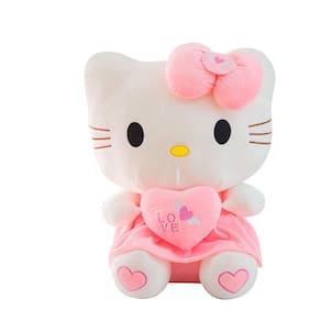 Brinquedo de pelúcia Hello Kitty Cat 58 cm com laço rosa