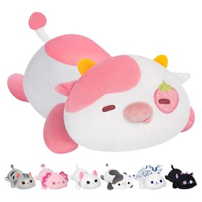 Almofada de pelúcia Mewaii Cute Strawberry Cow para crianças e meninas 33c