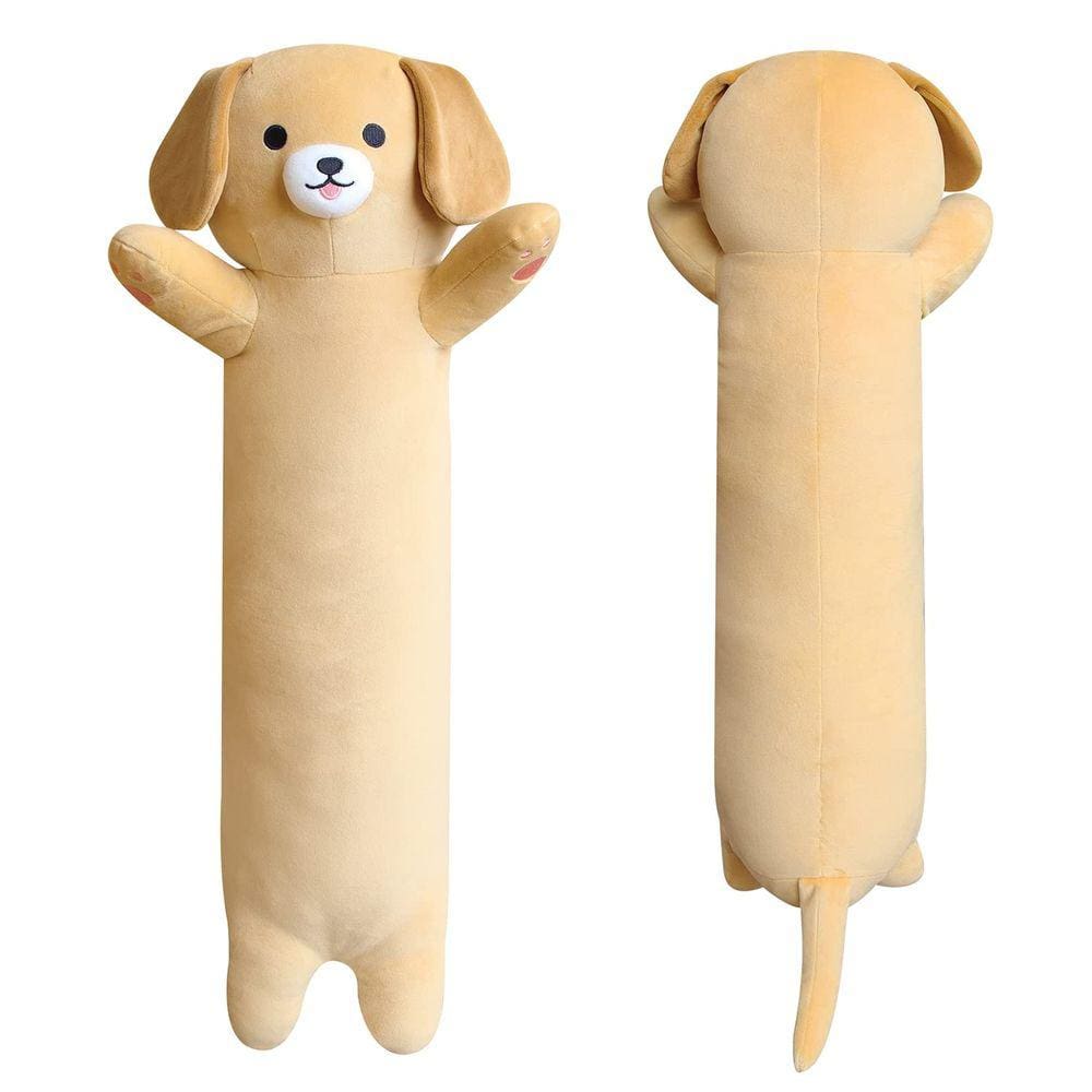 Almofada corporal de pelúcia JEROKUMI Long Dog Labrador 66cm para crianças