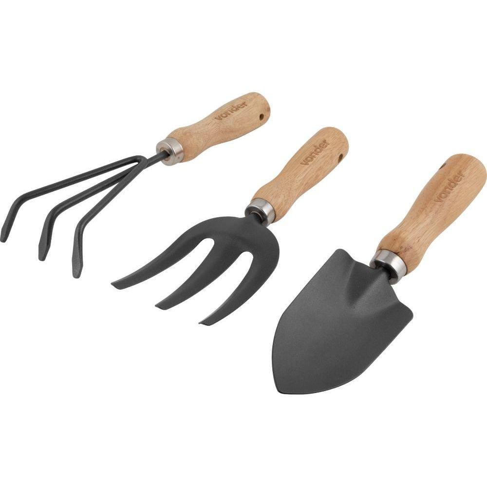 Conjunto Para Jardim 3Pc Cabo Madeira Vonde