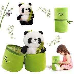 Brinquedo de pelúcia de bambu Emoin Panda de 30 cm com travesseiro
