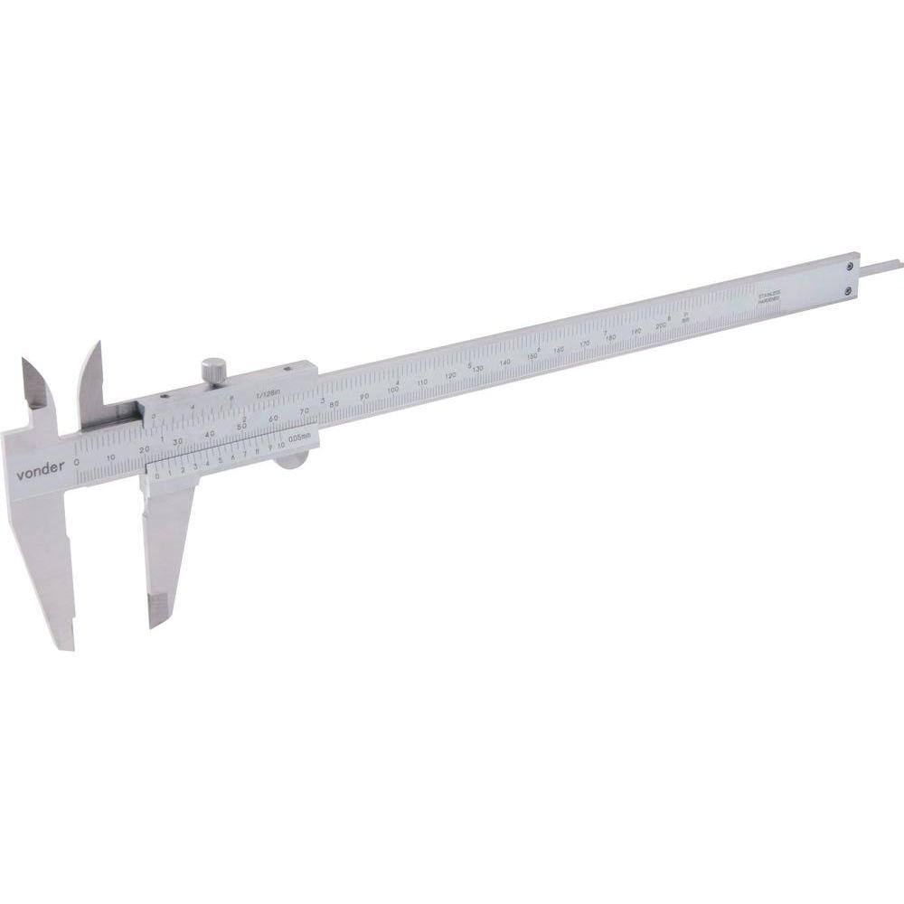 Paquímetro universal 200mm 0,05mm aço inox pa205 - Vonder