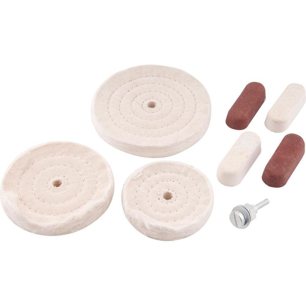 Jogo roda de pano para polimento com pasta 8 peças - Vonder