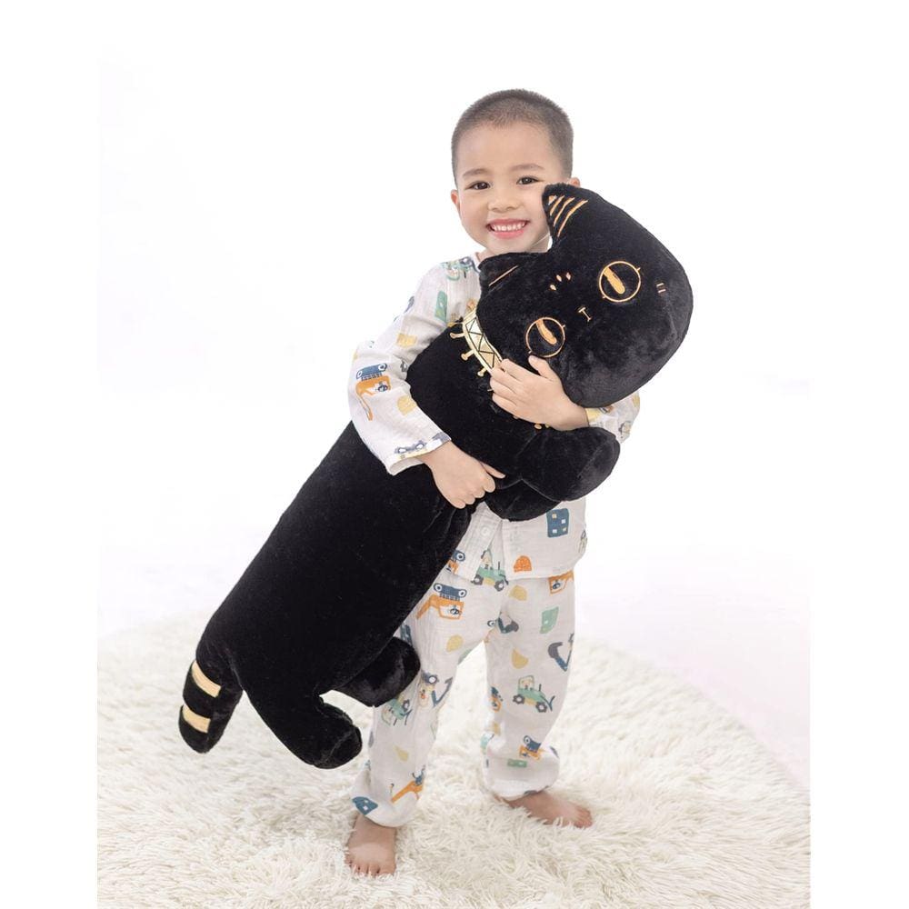 Brinquedo de pelúcia BEIMENWAI Long Cat Black 90cm