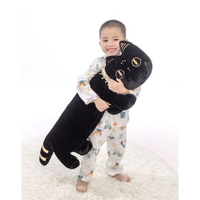 Brinquedo de pelúcia BEIMENWAI Long Cat Black 90cm