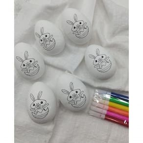 Ovos De Páscoa Infantil Para Colorir 6,5cm