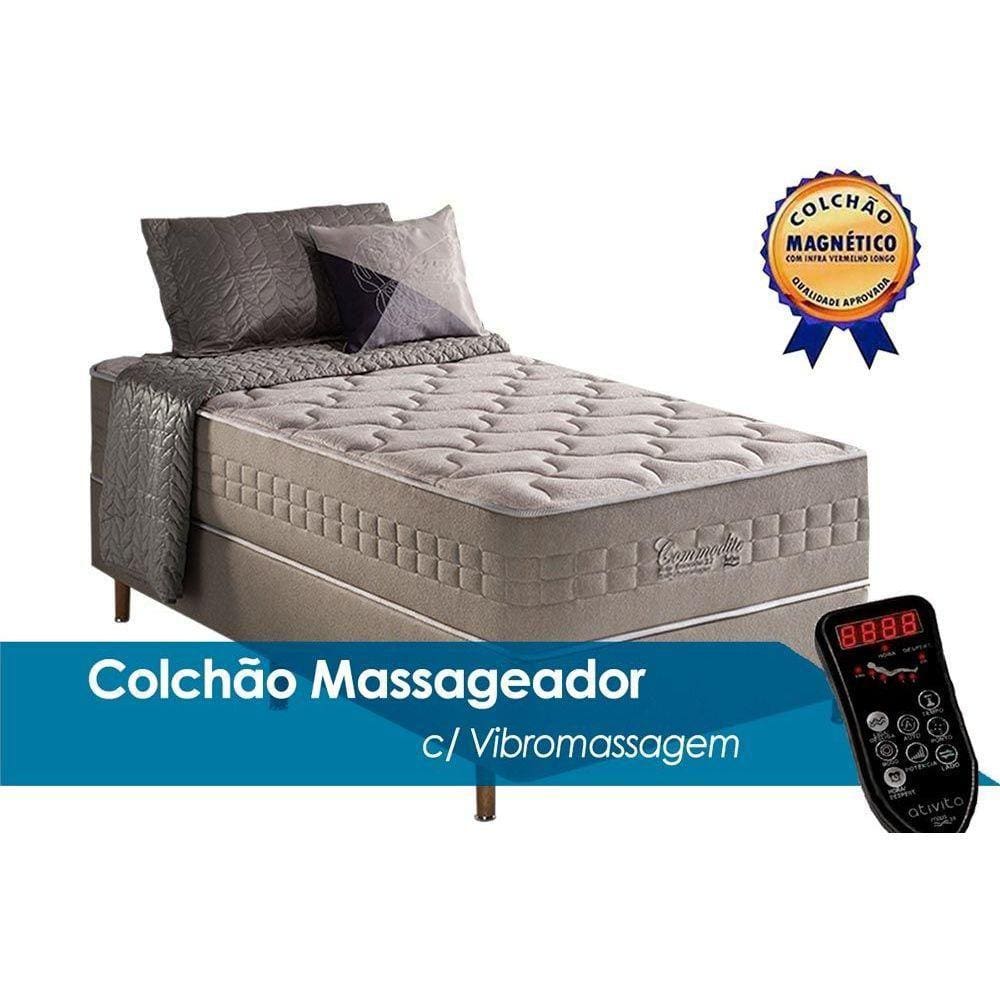 Colchão Solteirão para Hotelaria Magnético c/ Vibro Massagem c/ Commodite Molas Ensacadas (96x203x34) - Anjos