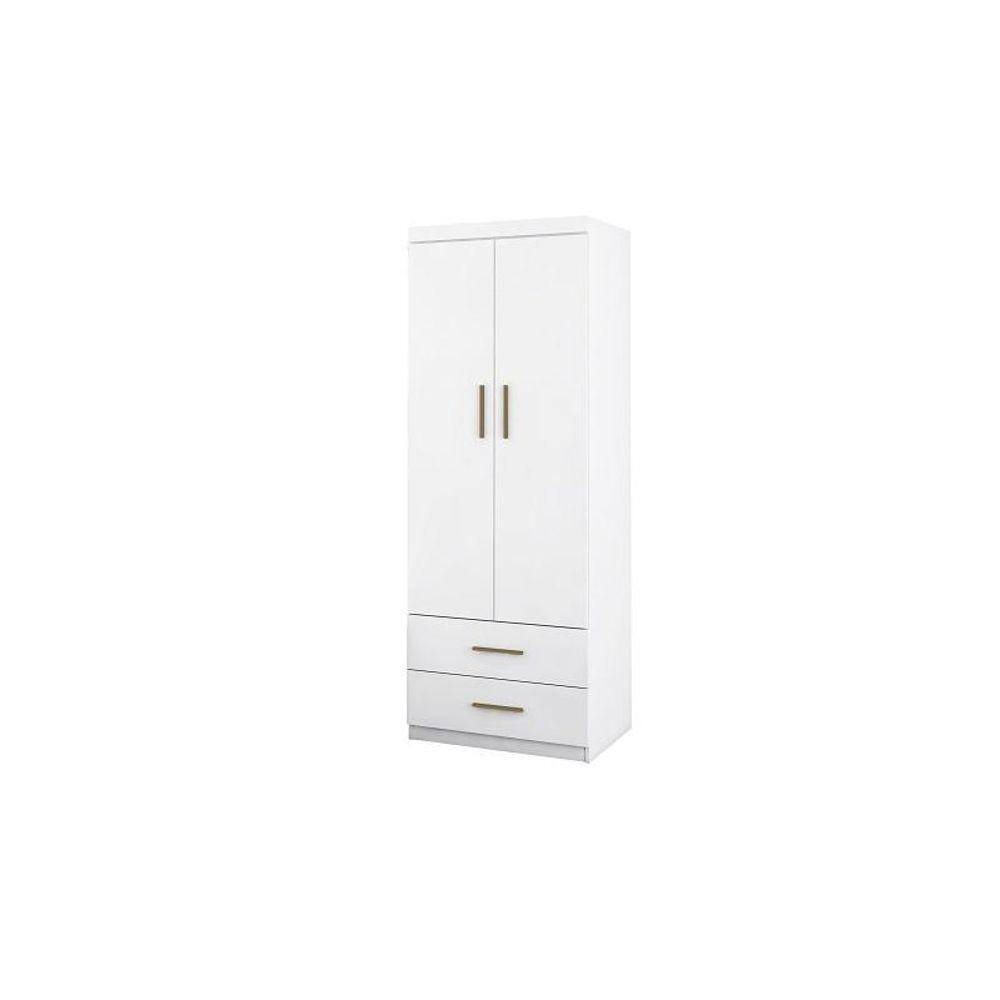 Roupeiro Chiara 2 Portas Branco Em Mdf - Phoenix Baby