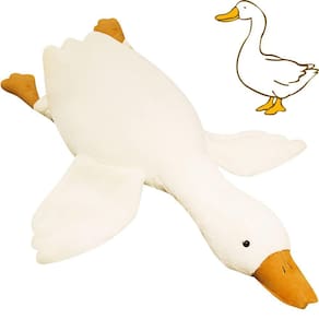 Brinquedo de pelúcia Handytoolinc Goose 50 cm branco