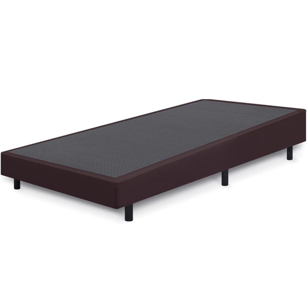 Cama Box Solteiro Anti Refluxo Marrom Inclinada 88x188cm BF Colchões