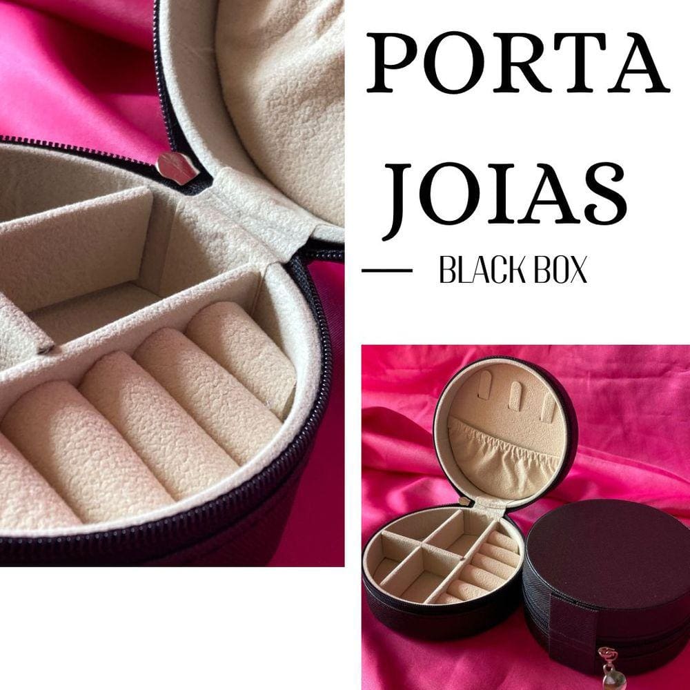 Porta Joias redondo Black Box