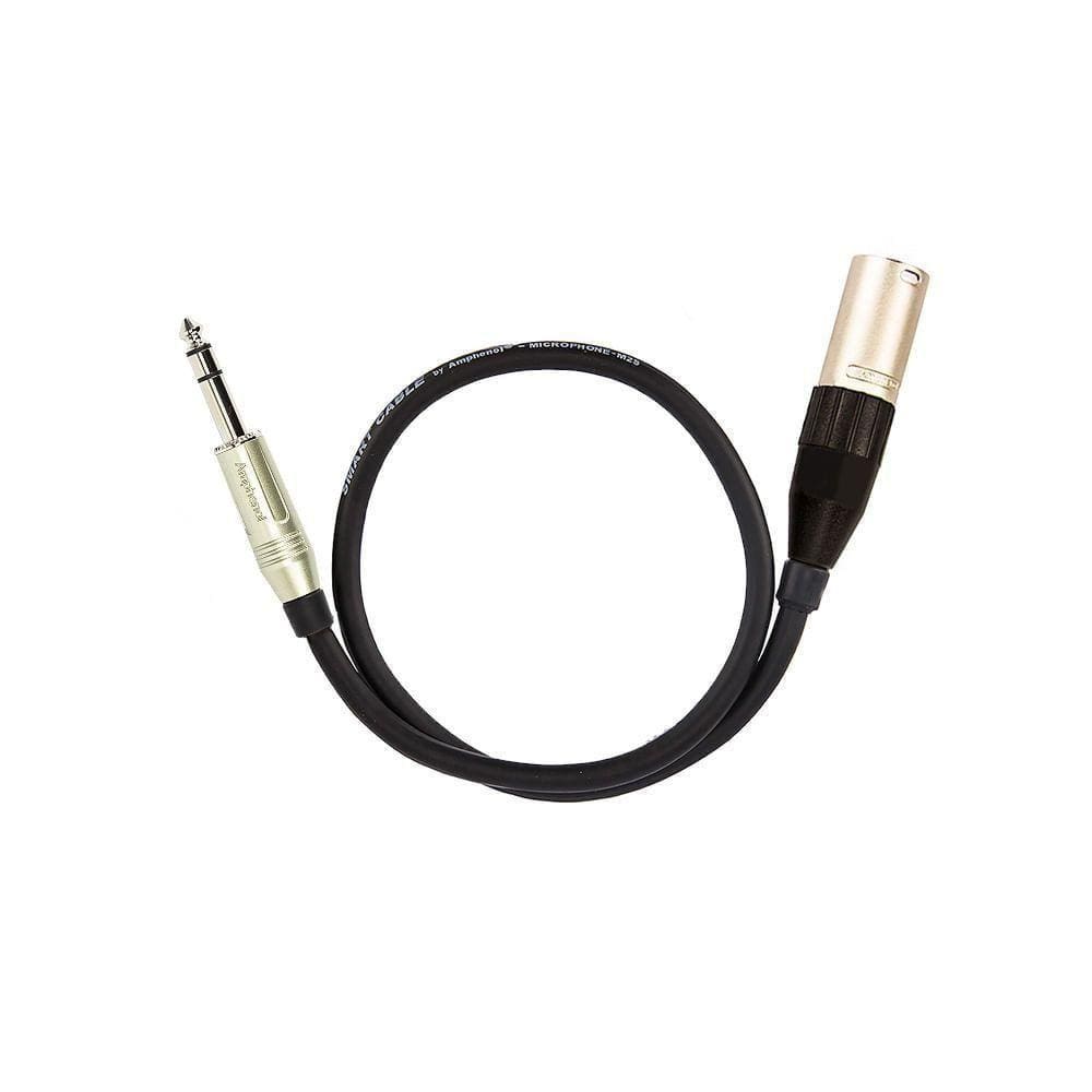 Cabo De Microfone P10 Estereo Para Xlr Macho, Amphenol - 50 Cm