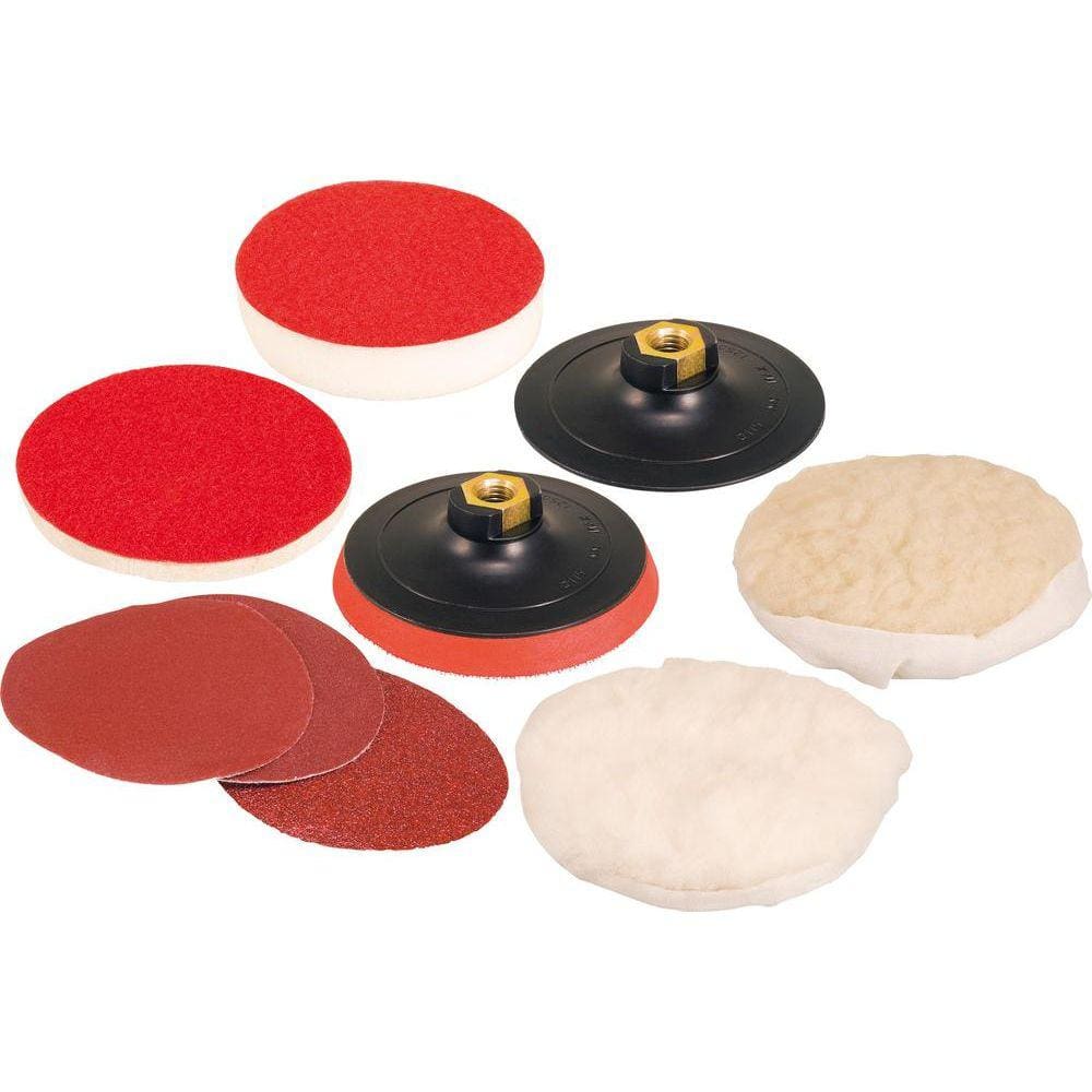 Jogo lixamento e polimento 4.1/2” rosca m14 c/ 9 pç Vonder