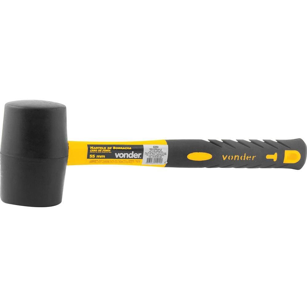 Martelo de Borracha 55mm com Cabo de Fibra - Vonder