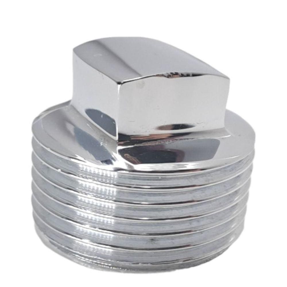 Plug Rosca Macho 1\" Cromado