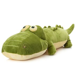 Almofada de abraço elfishgo Crocodile, bicho de pelúcia, 65 cm