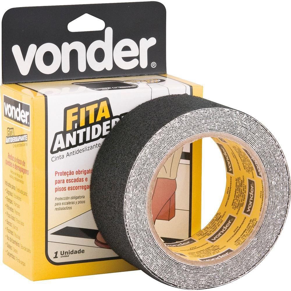 Fita antiderrapante 50mmx15m preta - Vonder