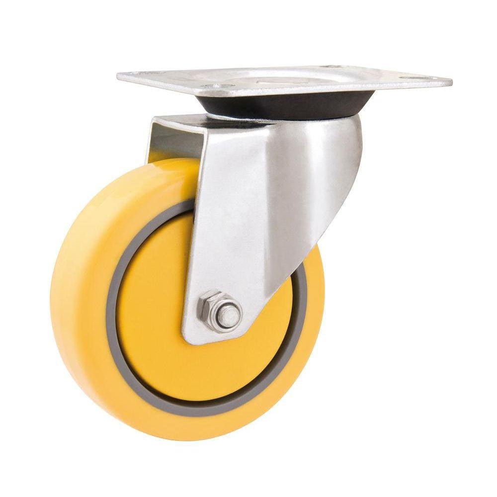 Rodizio Giratório 4  Média 100kg Núcleo Pvc Poliuretano Rg80