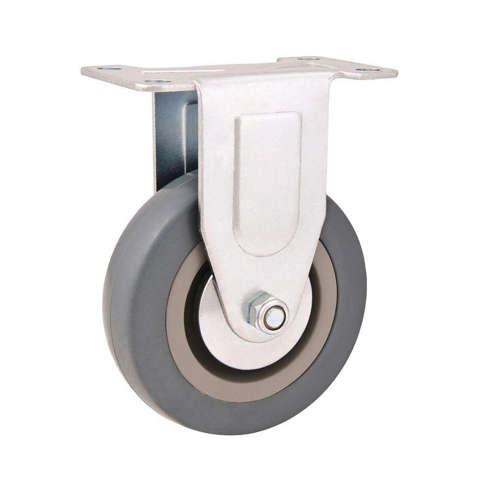 Rodizio Fixo 4 Média 55kg Núcleo Pvc Borracha Cinza Rf504 -