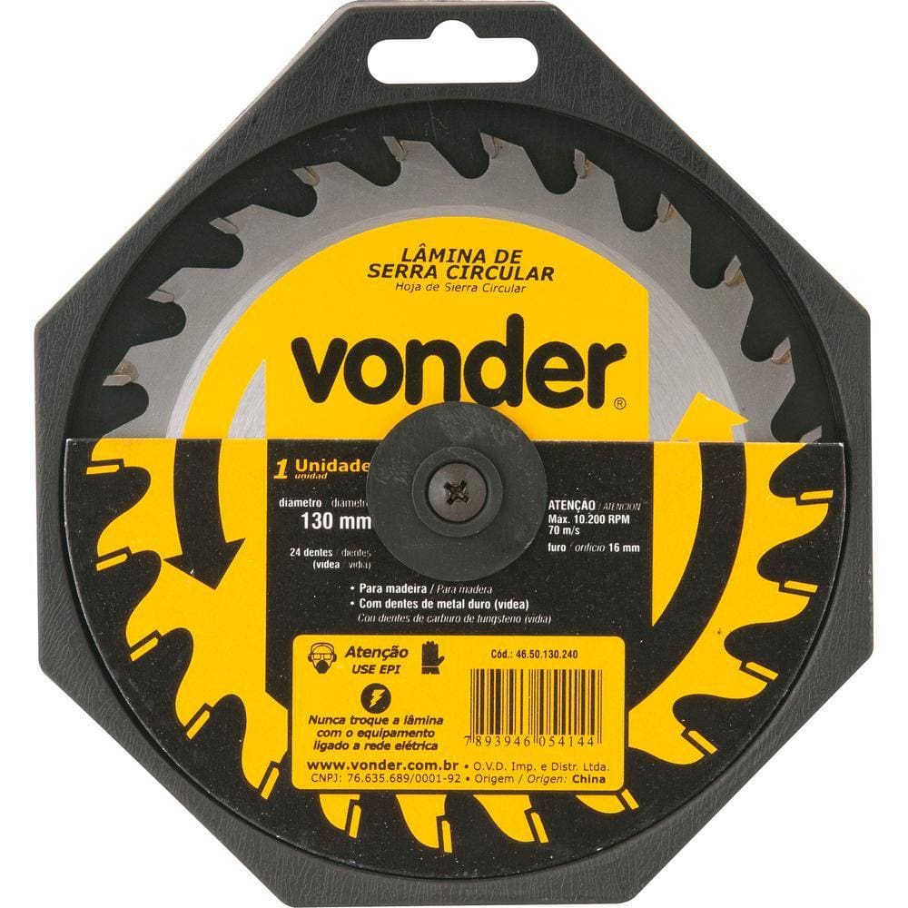 Lamina Serra Circular Vídea 235x25x3,0mm 24 Dentes 5600 Rpm