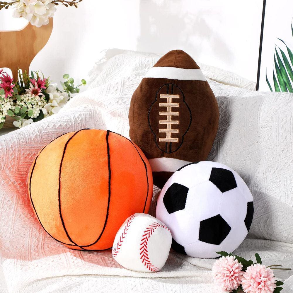 Conjunto de brinquedos Stuffed Sports Balls Sratte com paletó de basquete