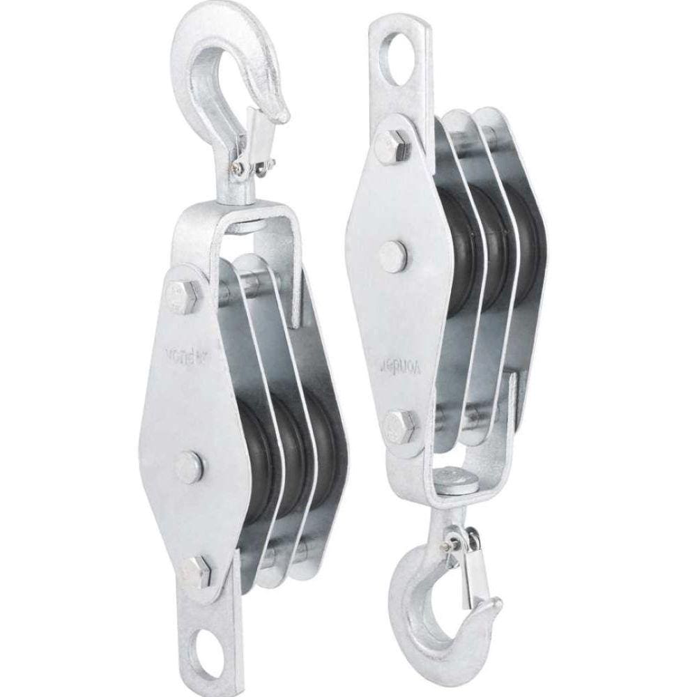 Moitão cadernal 970kg 3 roldanas 60x12,7mm c/ 2 peças Vonder