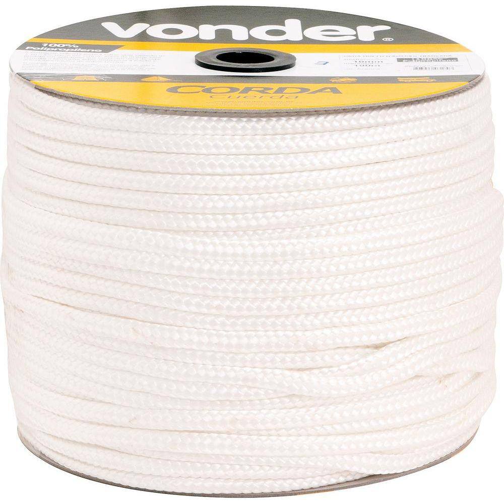 Corda Multifilamento Trançada 12,0mm 8,0kg 140 Metros Branca