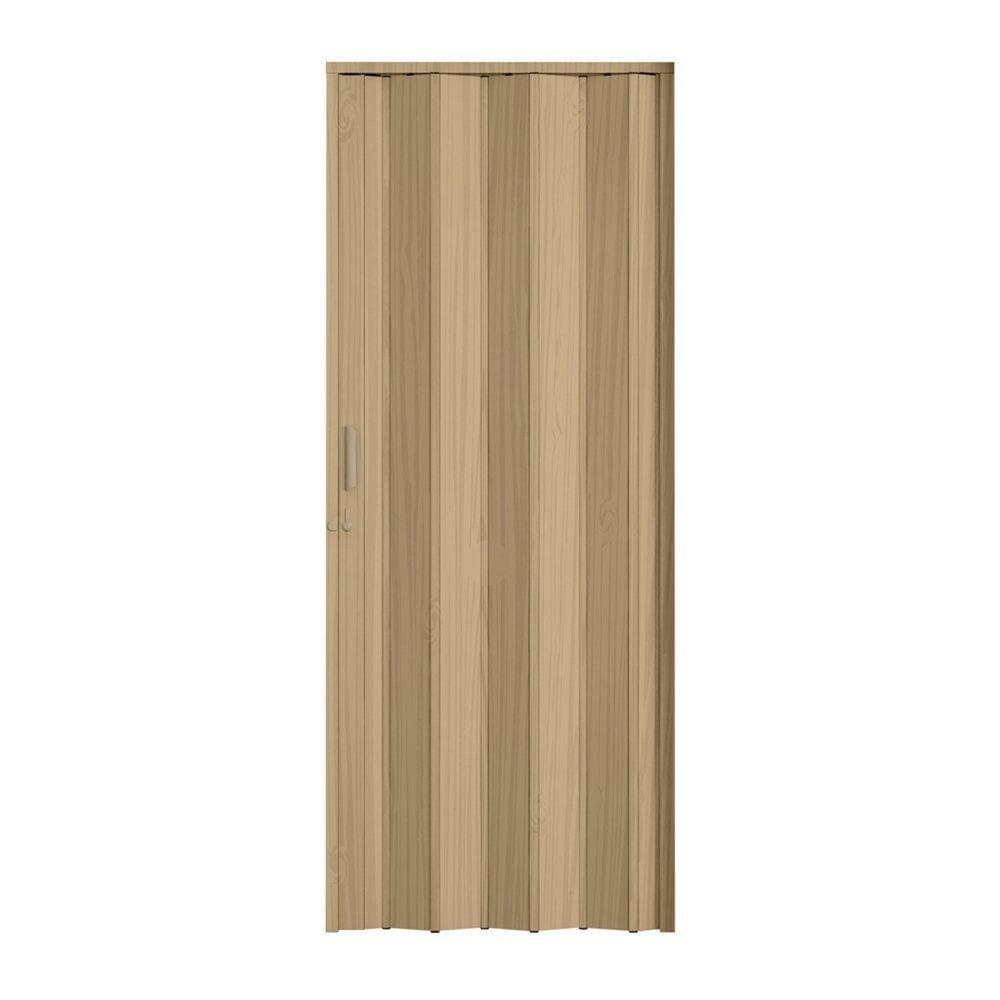 Porta Sanfonada PVC Plastporta 210x84cm Plastporta BCF Carvalho Prata