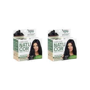 Coloraçao Natucor 1.7 Preto Azulado-Kit C/2Un