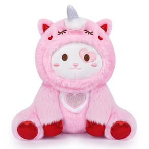 Pelúcia de pelúcia Leokawin Unicorn Cat para o Dia dos Namorados