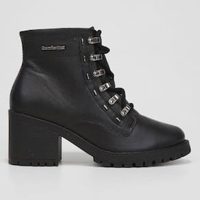 Bota Feminino Comfortflex Coturno Cano Baixo Salto Bloco